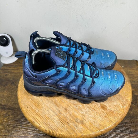 Nike‎ VaporMax Plus Obsidian Photo Blue Shoe Men's Size 9.5 924453-401
